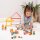 Set with 15 colorful wooden figures to screw together for group & role play including storage bag