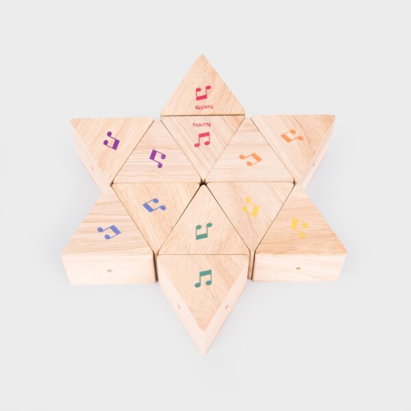 Wooden sound prisms &ndash; 12-piece sound & matching game made of hardwood