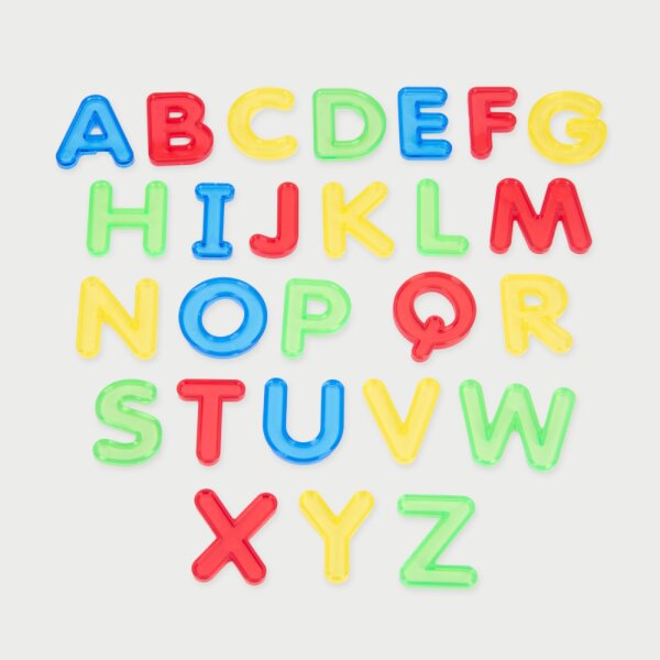 Set mit 26 Farbigen, Halbtransaprenten  Grossbuchstaben aus Acryl