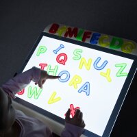 Set mit 26 Farbigen, Halbtransaprenten  Grossbuchstaben aus Acryl