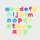 Lot de 26 lettres minuscules color&eacute;es en acrylique semi-transparent