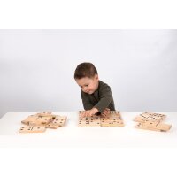Set di 28 grandi domino in legno &ndash; Domino in legno di pino robusto per interni ed esterni