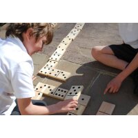 Set di 28 grandi domino in legno &ndash; Domino in legno di pino robusto per interni ed esterni