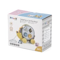 Hedgehog sorting wheel - Pull-along toy with rotating stacking game