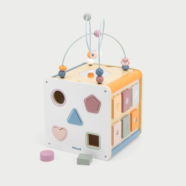 Cube dactivit&eacute;s 8 en 1 &ndash; Jouet &eacute;ducatif avec xylophone, jeu enfichable, &eacute;l&eacute;ments de motricit&eacute; et miroir