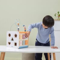Cube dactivit&eacute;s 8 en 1 &ndash; Jouet &eacute;ducatif avec xylophone, jeu enfichable, &eacute;l&eacute;ments de motricit&eacute; et miroir