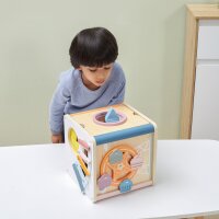 Cube dactivit&eacute;s 8 en 1 &ndash; Jouet &eacute;ducatif avec xylophone, jeu enfichable, &eacute;l&eacute;ments de motricit&eacute; et miroir