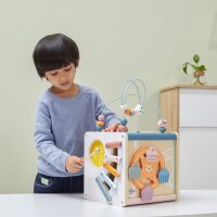 Cube dactivit&eacute;s 8 en 1 &ndash; Jouet &eacute;ducatif avec xylophone, jeu enfichable, &eacute;l&eacute;ments de motricit&eacute; et miroir