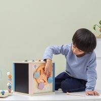 Cube dactivit&eacute;s 8 en 1 &ndash; Jouet &eacute;ducatif avec xylophone, jeu enfichable, &eacute;l&eacute;ments de motricit&eacute; et miroir