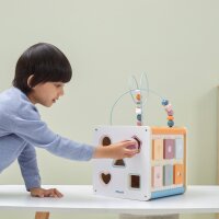 Cube dactivit&eacute;s 8 en 1 &ndash; Jouet &eacute;ducatif avec xylophone, jeu enfichable, &eacute;l&eacute;ments de motricit&eacute; et miroir