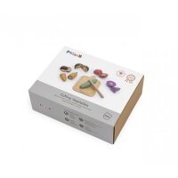 Set per tagliare le verdure - Giocattolo in legno con tagliere, coltello e verdure con chiusura in velcro (8 pezzi)