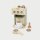 Coffee machine set - wooden toy with push buttons, capsules and accessories (10 pieces)