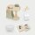 Kitchen mixer set - wooden toy with rotating whisk, bowl and ingredients (7 pieces)