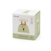 Balance &ndash; jouet en bois avec m&eacute;canisme &agrave; levier pour introduire le poids et les nombres