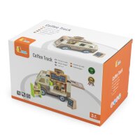 Coffee Mobile - Giocattolo in legno con barista, dolci, macchina per il caff&egrave;, piante e accessori (11 pezzi)