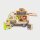 Coffee Mobile - Giocattolo in legno con barista, dolci, macchina per il caff&egrave;, piante e accessori (11 pezzi)