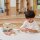 Camper - Giocattoli in legno con motivi da spiaggia, bambole, sedia da spiaggia, tavola da surf e accessori (11 pezzi)
