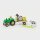 Farm tractor - wooden toy with tractor, trailer, farmers, animals & removable fences (11 pieces)