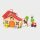 Farm play set - foldable wooden toy with animals, tractor, farmer & accessories (13 pieces)