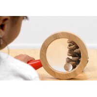 Hand-Lupe aus Holz - 2x & 3x Vergr&ouml;sserung f&uuml;r forschende Beobachtungen