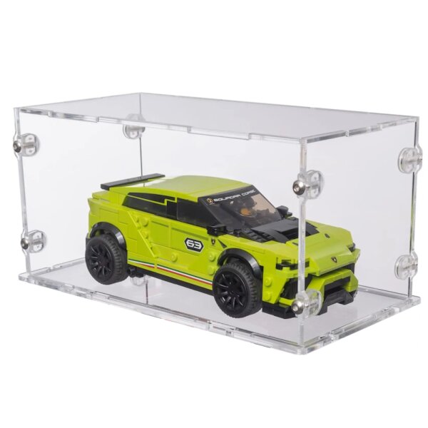 Acryl-Display f&uuml;r verschiedene LEGO&reg; Speed Champion Modelle (23 x12x11 Cm klarem Boden, Stabelbar)