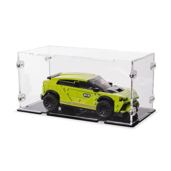 Acryl-Display f&uuml;r verschiedene LEGO&reg; Speed Champion Modelle (Mit schwarzem Boden)