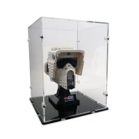 Acrylic display for various LEGO&reg; Helmet models (18 x 18 x 24 cm with black base)