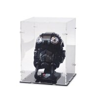 Acrylic display for various LEGO&reg; Helmet models (18 x 18 x 24 cm with black base)