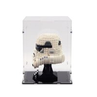 Acrylic display for various LEGO&reg; Helmet models (18 x 18 x 24 cm with black base)