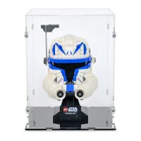 Acrylic display for various LEGO&reg; Helmet models (18 x 18 x 24 cm with black base)