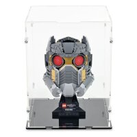 Acrylic display for various LEGO&reg; Helmet models (18 x 18 x 24 cm with black base)