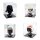 Acrylic display for various LEGO&reg; Helmet models (18 x 18 x 24 cm with black base)