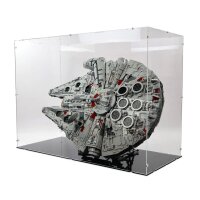 Display verticale in acrilico e supporto per LEGO&reg; 75192 Star Wars UCS Millennium Falcon (con base nera)