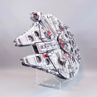 Display verticale in acrilico e supporto per LEGO&reg; 75192 Star Wars UCS Millennium Falcon (con base nera)