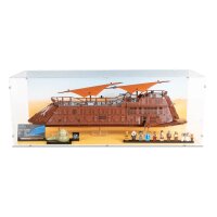 Acrylic display for LEGO&reg; 75397 Star Wars Jabbas Sail Barge (with background image, stand, and matching base)