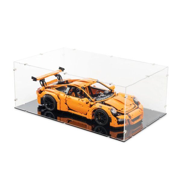 Acrylic display XL for LEGO&reg; 42056 Porsche 911 GT3 RS (With black base)