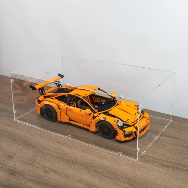 Acrylic display XL for LEGO&reg; 42056 Porsche 911 GT3 RS (With clear base, stackable)