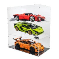 Acrylic display XL for LEGO&reg; 42056 Porsche 911 GT3 RS (With clear base, stackable)