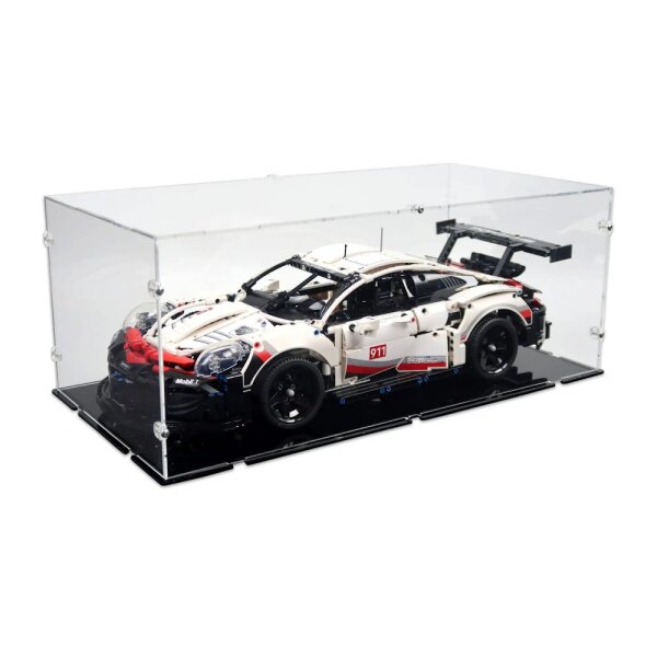 Acrylic display for LEGO&reg; 42096 Porsche 911 RSR (With black base)