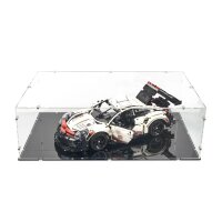 Display acrilico XL per LEGO&reg; 42096 Porsche 911 RSR (con base nera)