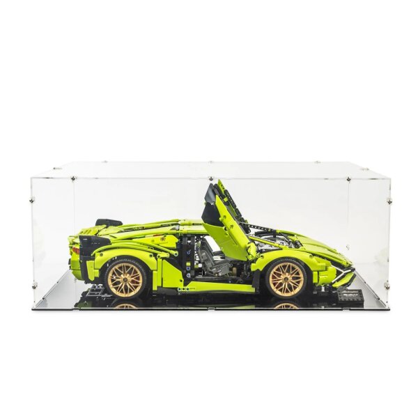 Display acrilico XL per LEGO&reg; 42115 Lamborghini Si&aacute;n FKP 37 (con base nera)