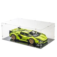 Display acrilico XL per LEGO&reg; 42115 Lamborghini Si&aacute;n FKP 37 (con base nera)