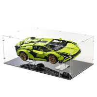 Display acrilico XL per LEGO&reg; 42115 Lamborghini Si&aacute;n FKP 37 (con base nera)