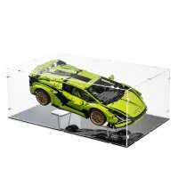 Display acrilico XL per LEGO&reg; 42115 Lamborghini Si&aacute;n FKP 37 (con base nera)