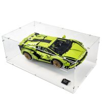 Acryl-Display XL f&uuml;r LEGO&reg; 42115 Lamborghini Si&aacute;n FKP 37 (Mit weissem Boden)