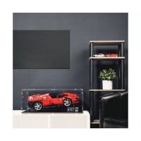 Display acrilico XL per LEGO&reg; 42143 Ferrari Daytona SP3 (con base nera)