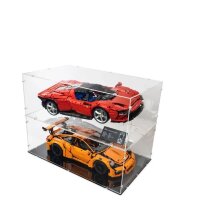 Pr&eacute;sentoir en acrylique XL pour LEGO&reg; 42143 Ferrari Daytona SP3 (avec fond transparent, empilable)