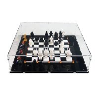 Pr&eacute;sentoir en acrylique pourLEGO&reg; 76392 Harry Potter le jeu d&eacute;checs du sorcier de Poudlard  (avec base noire)