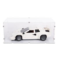 Pr&eacute;sentoir en acrylique pour LEGO&reg; 10337 Lamborghini Countach 5000 Quattrovalvole (avec base noire)