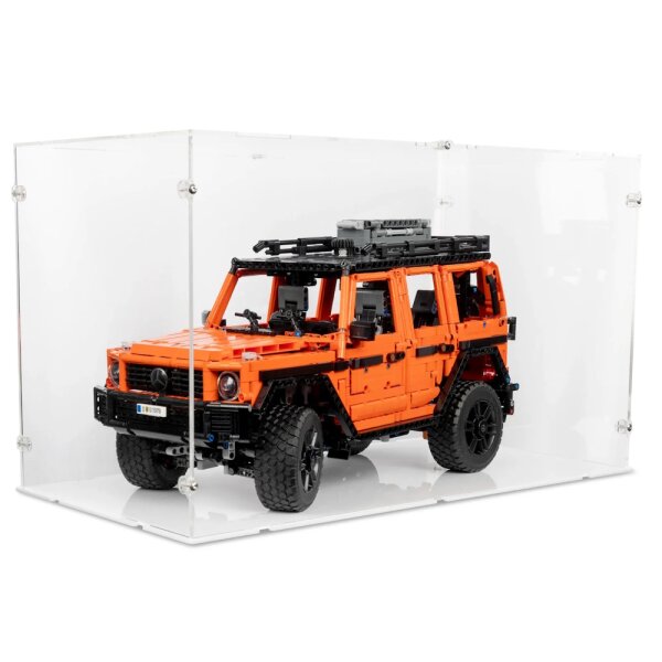 Display in acrilico per LEGO&reg; 42177 Mercedes-Benz G 500 Professional (con fondo bianco)